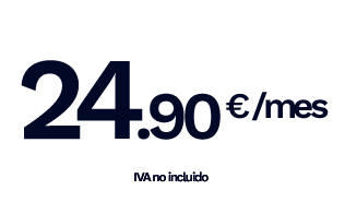 44.90 €/mes, IVA no incluido