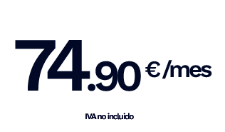 49.90 €/mes, IVA no incluido